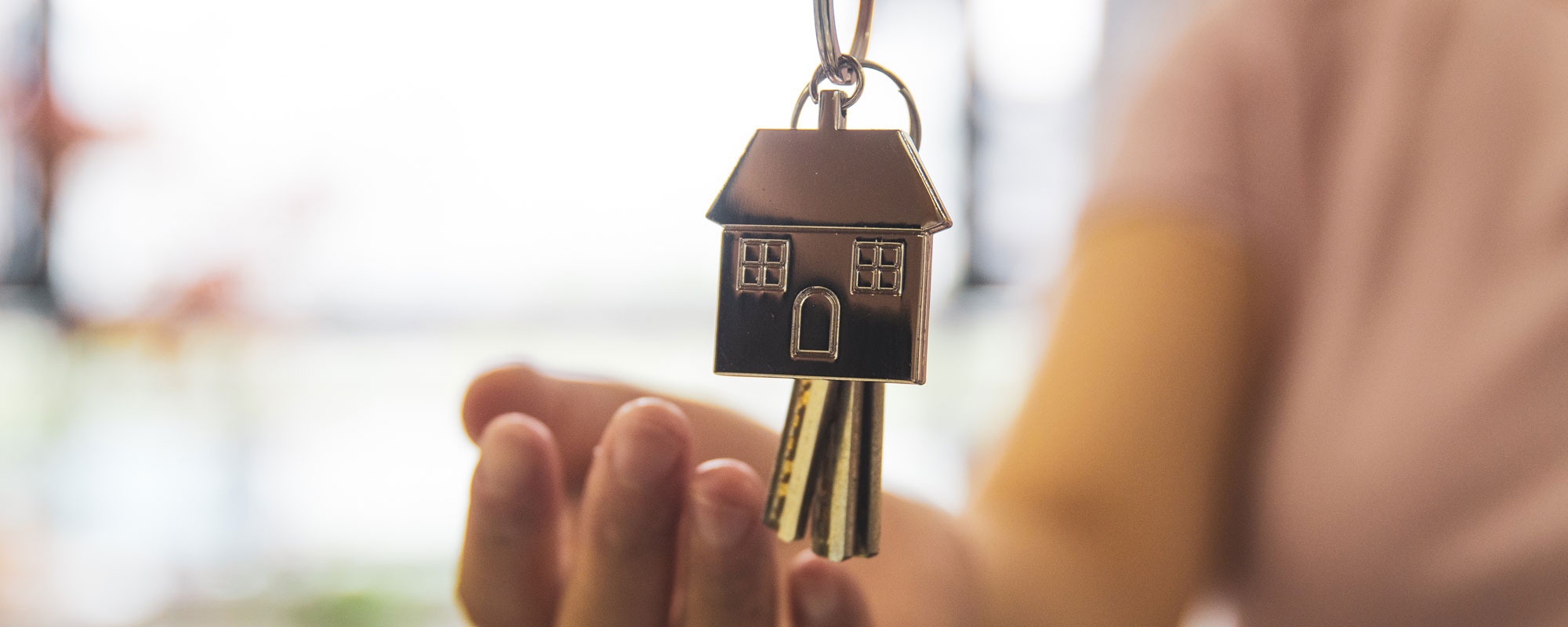 Homeowner receiving keys