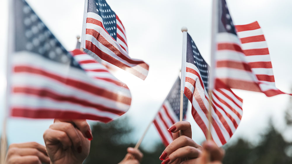 American flags