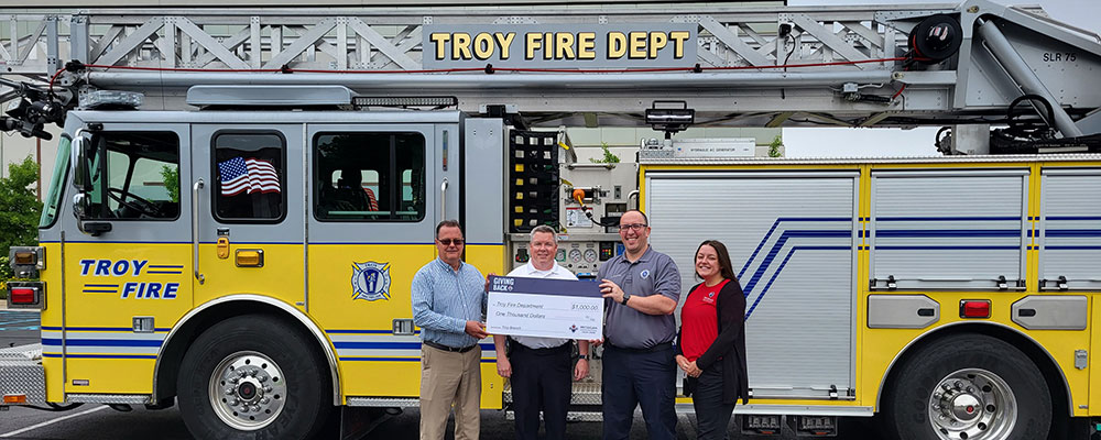 Canton fire department check presentation