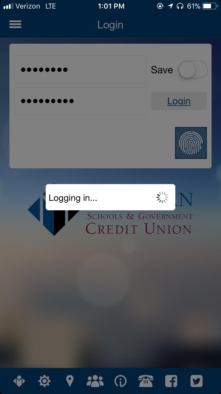 Login Screen