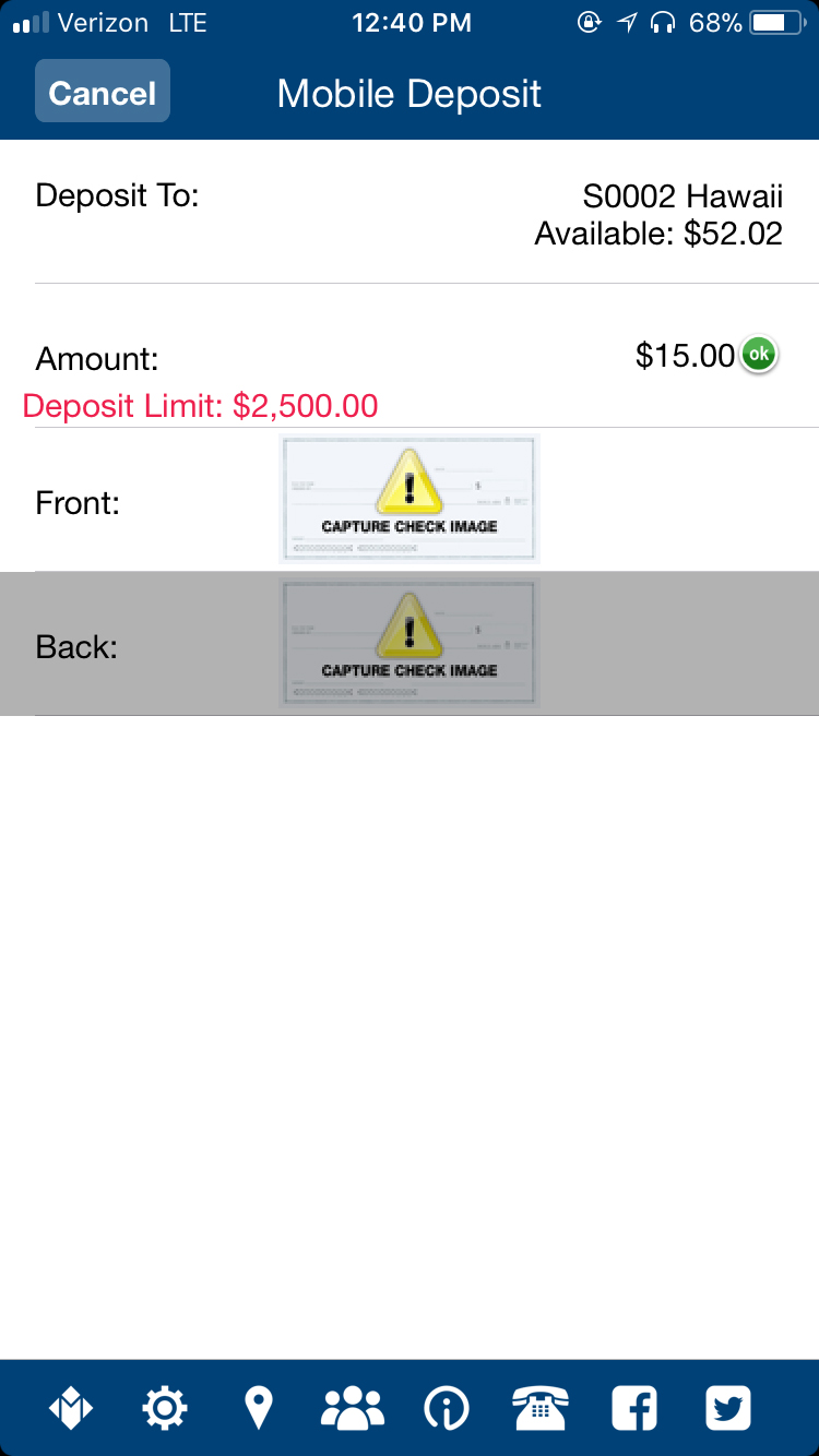 Select Front Screen